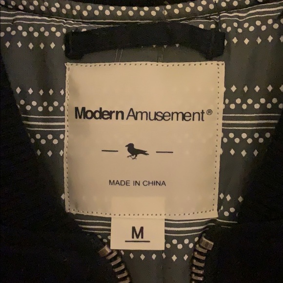 Modern Amusement M Navy Bomber Jacket - Picture 2 of 4